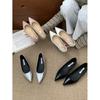 Shallow Mouth Height Increase 3cm Pure Desire Single Shoes Slightly Exposed Toe Seam Pointed Flat Shoes Versatile Commuter Women's Single Shoes