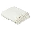 Les Trésors De Lily [A3525] - Ivory Embossed 'Boho' Cotton Sofa Throw Blanket - 250x170 Cm