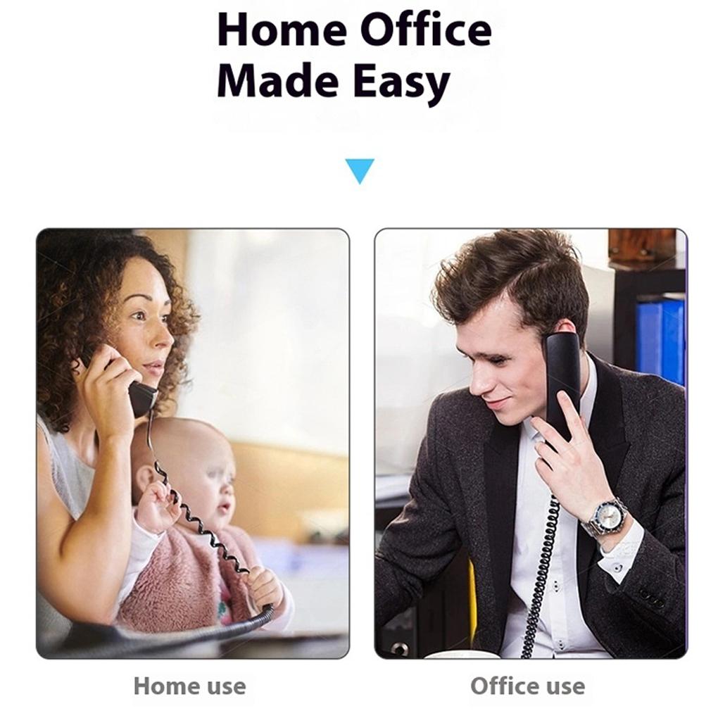 Digital Corded Landline Phone One Click Dialing Hands-Free Feature Caller ID Quick Calling Intercom Phone For Home Office