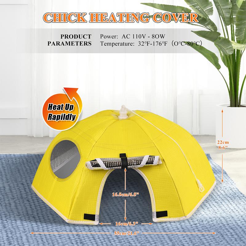 110V/220V New Electric Chick Brooder Heating Cover Chick Cage Heater Chicken Warmer Easy To Install Convenient Time-saving