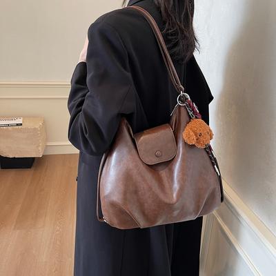 Premium Sense Retro Large-capacity Bag Women's Bag 2025 Autumn and Winter New Commuter Backpack Soft-faced Shoulder Tote Bag