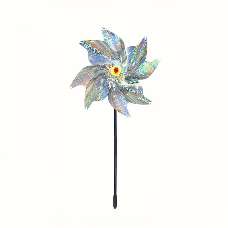 

1 шт., отпугиватель птиц, вертушки, светоотражающие блестящие пугало, вертушка, ветряная мельница, спиннер для сада, газона, двора, декор, держите птиц подальше 1pc