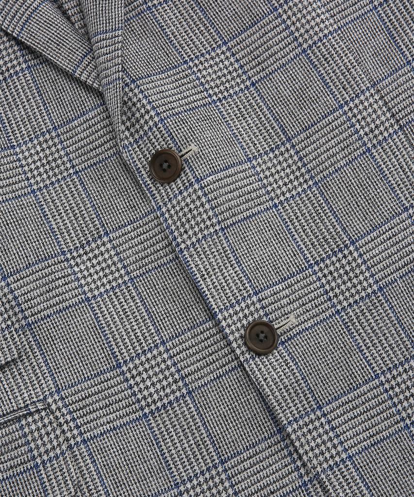 Brooks Brothers Classic Fit Linen Hopsack 2-Button Jacket (Grey) (Bbjsmf8453Wem)