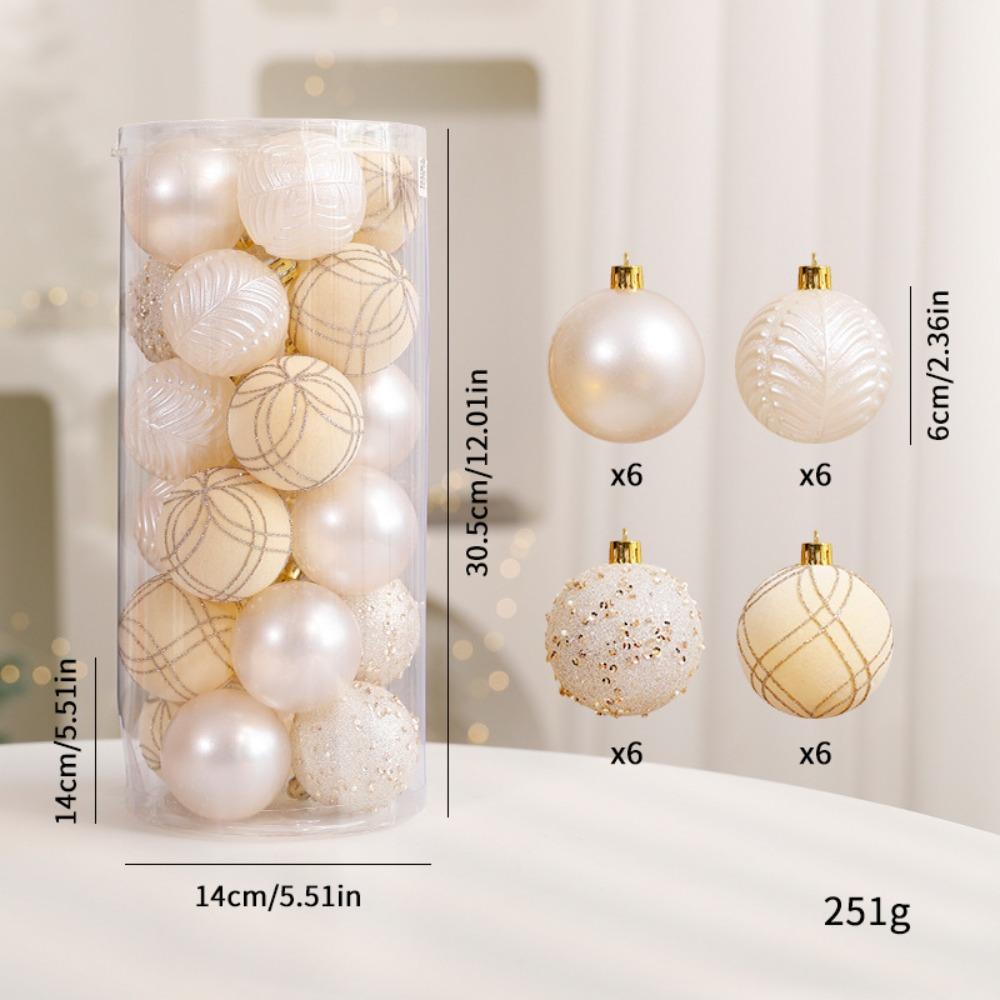 Plastic Painted Ball Christmas Tree Ornament New Year DIY Crafts Christmas Decorations Hanging Ornament Gifts Boxes