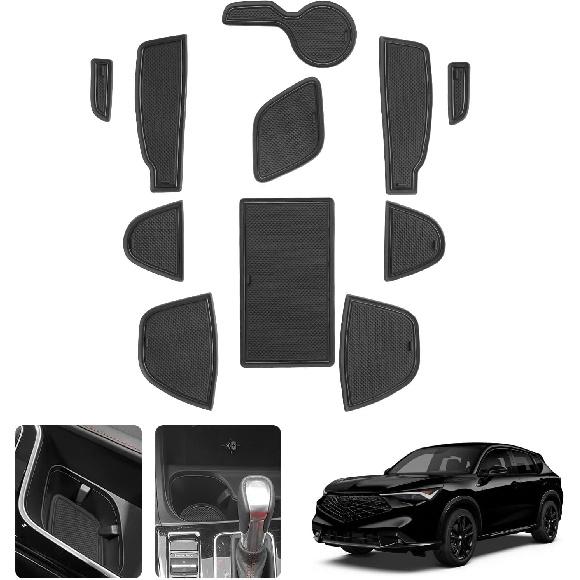 LUWU for 2025 A cura ADX Accessories - for 2025 A cura ADX Door Slot Mats Cup Holder Inserts Center Console Liners Mats Red-Trim -11 PCS/Sets чёрный