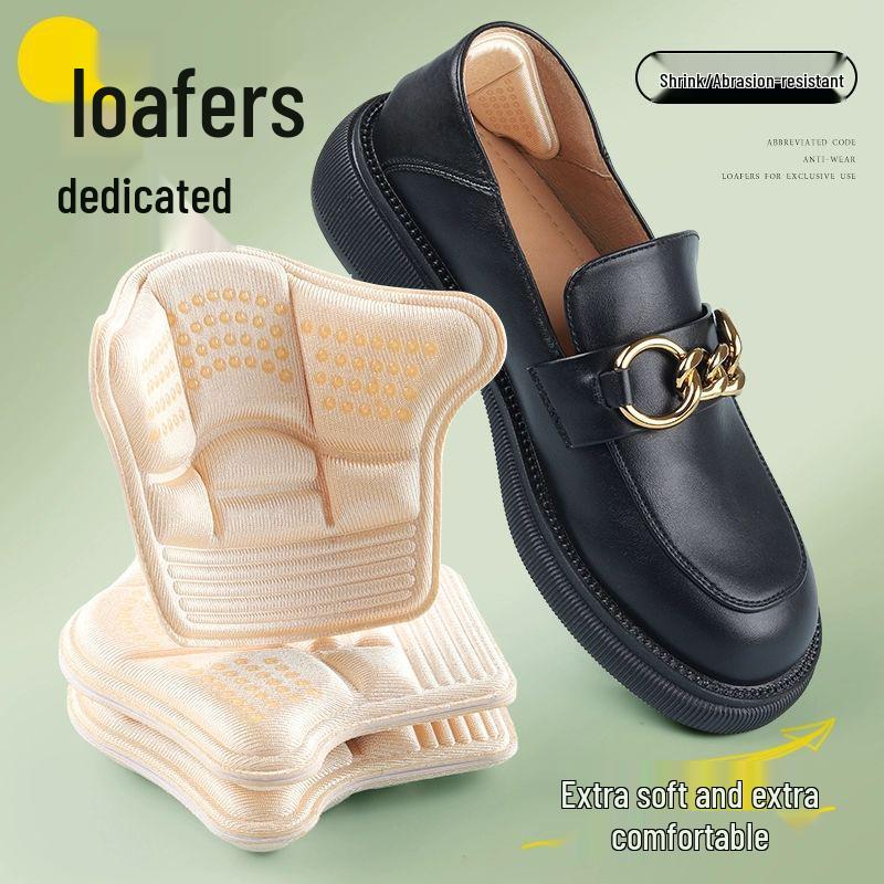 Men's Leather Heel Pad & Shoe Size Reducer: Anti-Wear, Anti-Slip Half Insole for Foot Pain Relief