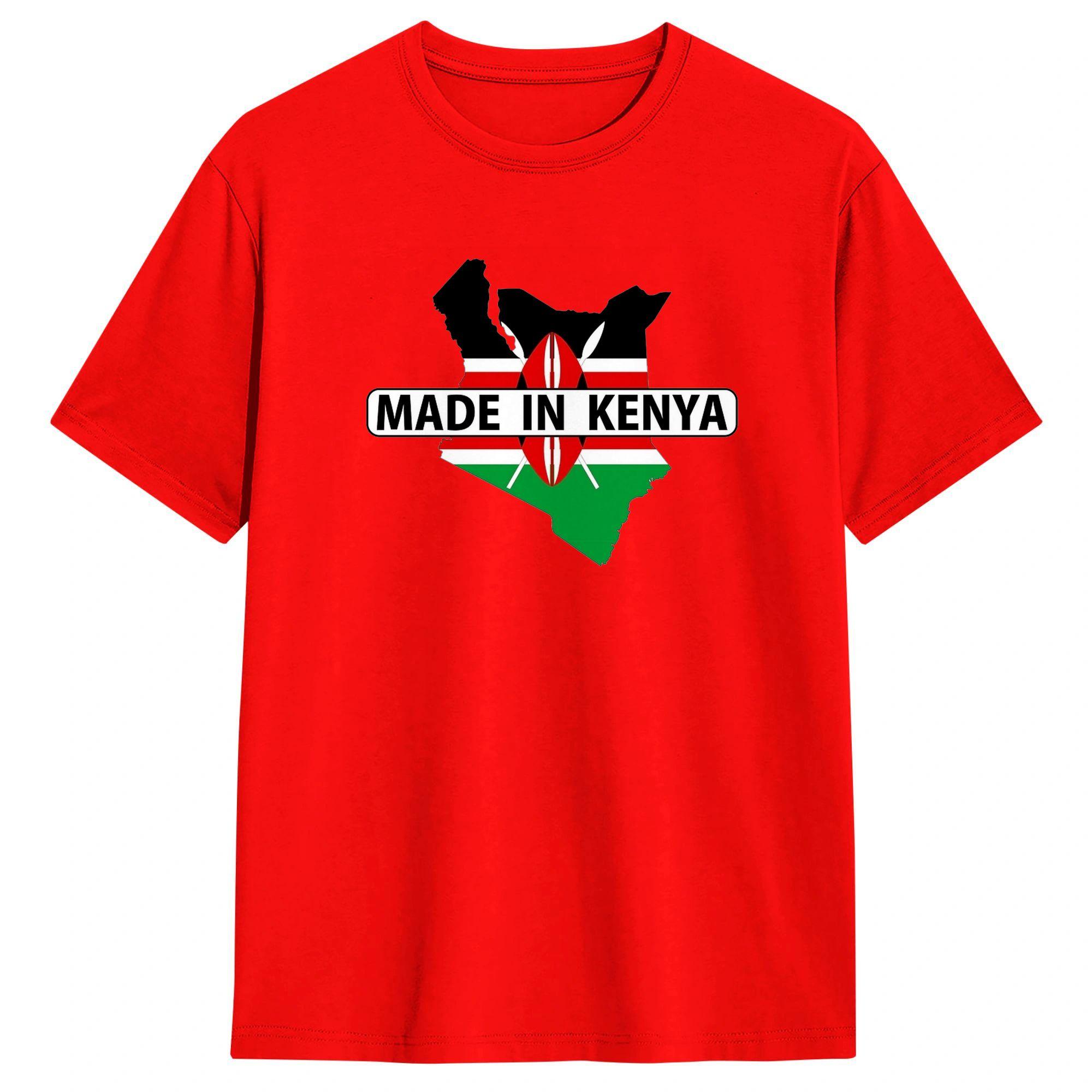 

Made In Kenya T Shirt Hipster T Shirts Short Sleeves Streetwear Tops Summer Cotton Oversize Tees S