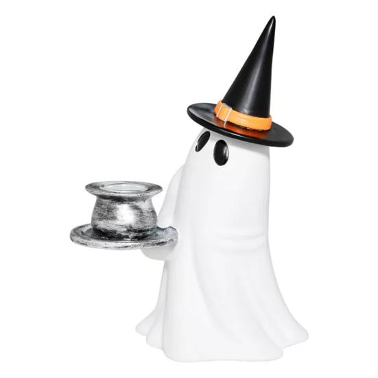 Spøkelsesheks Lysestake Bedårende Form Mini Størrelse Bord Pult Halloween Festlig Lysestake Dekorasjon Festartikler