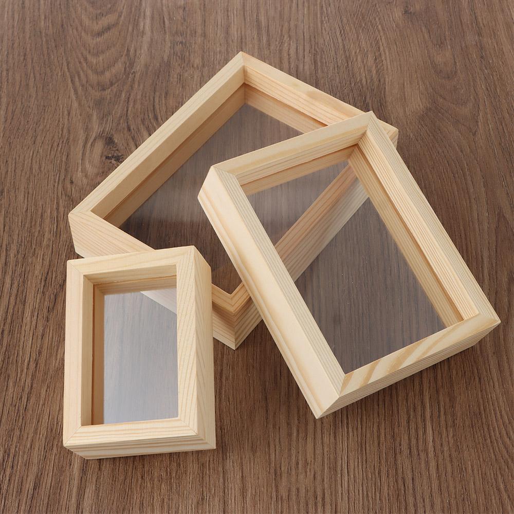 Mini Wedding Decor Art Wooden Vintage Picture Holder Photo Frame