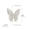 Butterfly Opening Ring Luxury Shiny Full Zircon Rings Women Fashion Engagement Bridal Wedding Finger Ring Female Jewelry