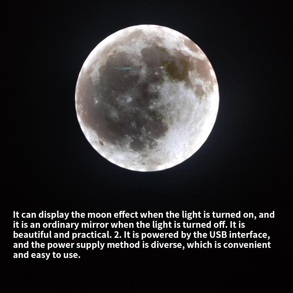 Spiegelleuchte Wandmontiert Make-up LED Spiegellampe Mondförmige Wand-Nachtlampe Heimdekorationszubehör