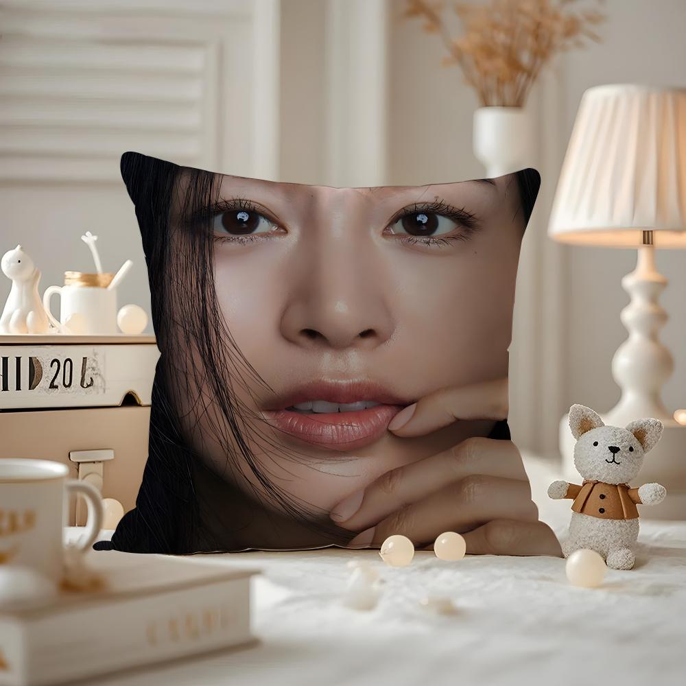 Kim Taehee Actress Cushion Cover Pattern Printed Pillowcase For Living Room Sofa Cushion Cover & Bedroom Decor