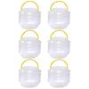 5Sets Collapsible Brush Washing Bucket Portable Foldable Paint Brush Washer for Watercolor Acrylic Oil Painting Artists Camping