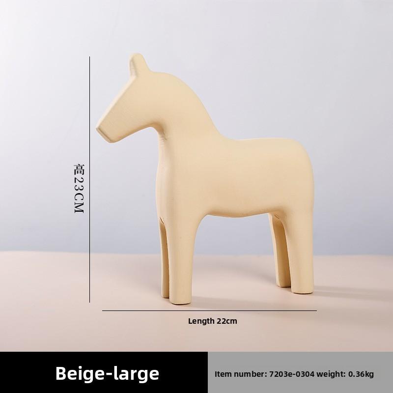 Wooden Horse Decor With Handcrafted Art For Home Living Room Gift For Celebrations