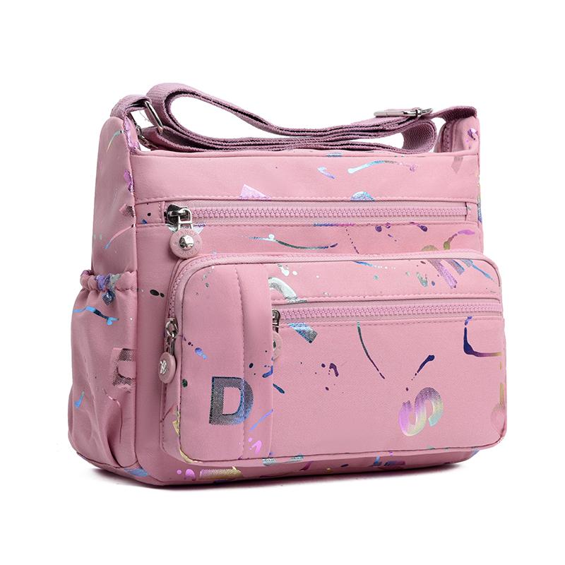 Vodotěsná dámská taška přes rameno Velkokapacitní multifunkční módní taška Messenger Vícevrstvá dámská kabelka Crossbody kabelka