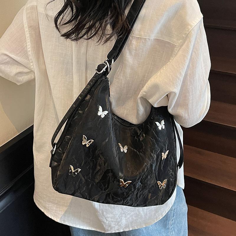2025 Casual Large-capacity Bag Butterfly Decoration Fashionable Commuter Backpack Multi-use One-shoulder Crossbody Tote Bag