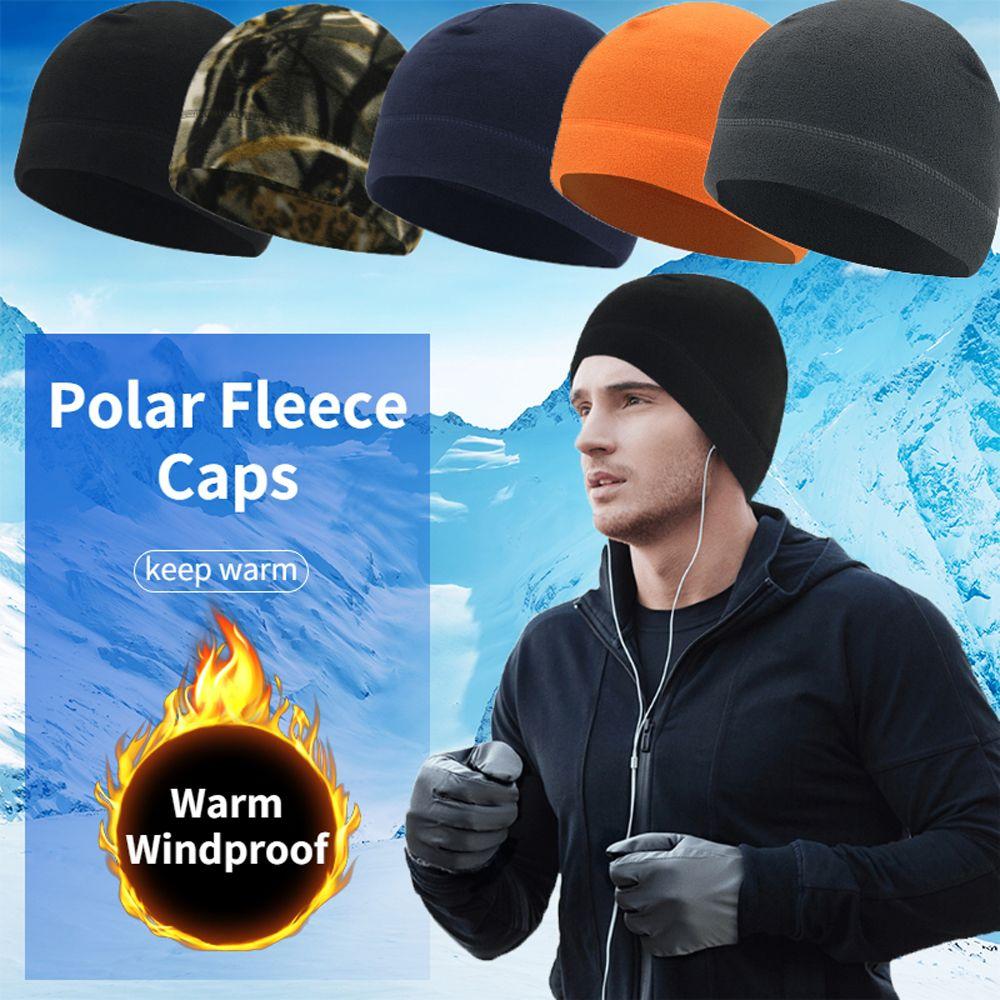 

Caps Headwear Windproof Camping Winter Warm Hat Fleece Sports Hat Helmet Liner Caps Cycling Caps темно-синього кольору