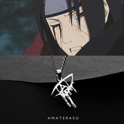 Fashion Ninja Eye Necklace For Women Men Trend Anime Titanium Steel Bleeding Eye Pendant Sweater Chain 2023 Couple Party Jewelry