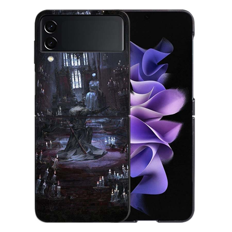 Bloodborne Game Phone Case For Samsung Z Flip 6 7 5G Galaxy Z Flip 5 4 3 5G Cases Shockproof Hard Cover TPU