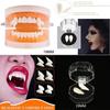 Realistic Halloween Vampire Fangs Teeth Kit With Solid Adhesive And Customizable Sizes