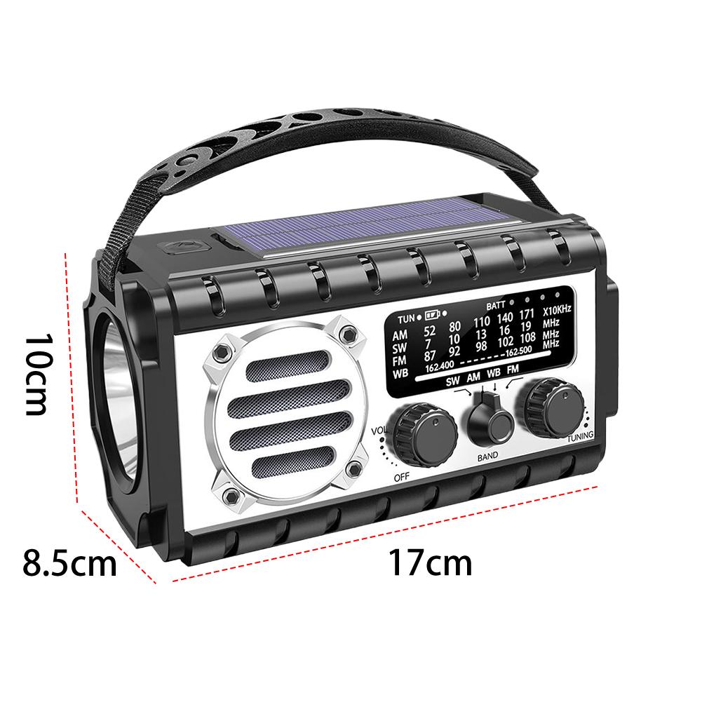 Emergency Hand Crank Radio 20000mAh Solar Powered Radio with Flashlight Reading Lamp SOS Alarm Solar Radio for Emergency/Home