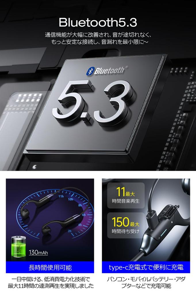 Bone conduction earphones, Bluetooth earphones, open-type bone conduction, lightweight design, fast charging, built-in microphone, noise reduction