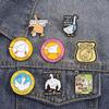 Cute Cartoon Silly Goose Brooch Badge Clothing Backpack Jewelry Accessories Pin Oil Drop Alloy Badge Clothes Backpack Decoration