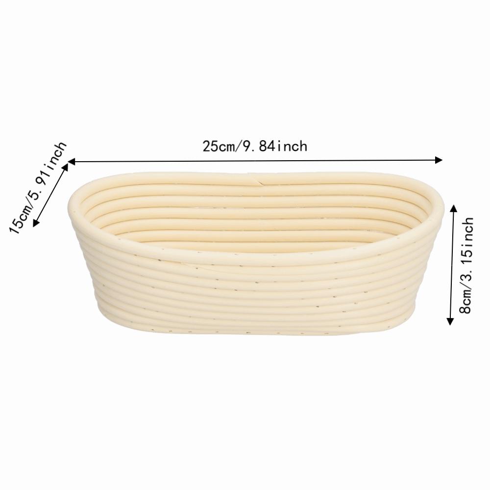 Rattan Woven Banneton Basket Oval Shape Bread Baking Tool Durable Dough Rising Bowl Bread Dough