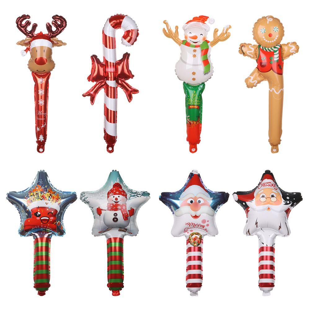 Gift Inflatable Toys Christmas Decor Santa Claus Xmas Ornament Snowman Elk Deer Helium Foil Balloon