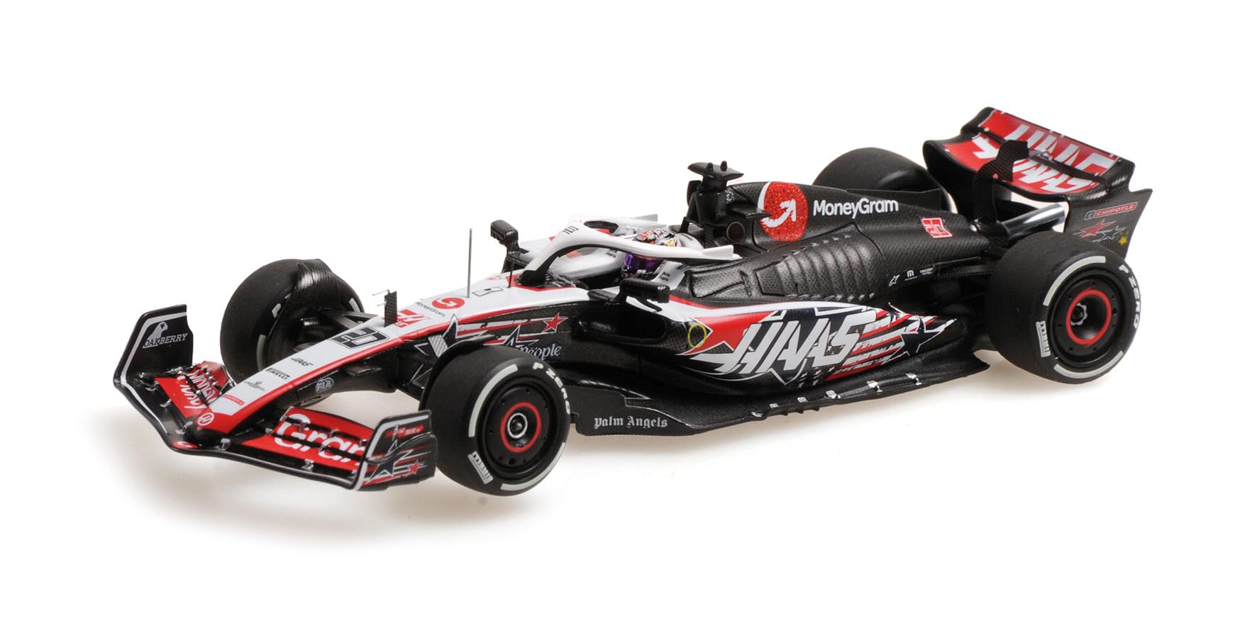 

Minichamps scale MoneyGram Haas F1 Team 2023 Austin GP Magnussen 1/43 VF-23 #20 K. [Resin]