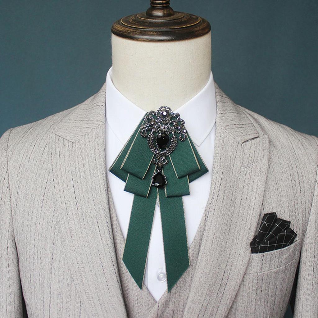 Bow Tie for Women Bowknot Necktie Vintage College Style Elegant Ribbon Formal Fashion Brooch Pin