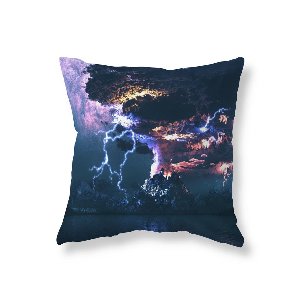 Volcanic Eruption Landscape Throw Pillow Cover Sofa Car Decorative Pillow Cover Office Chair Cushion Cover Room Home Decor