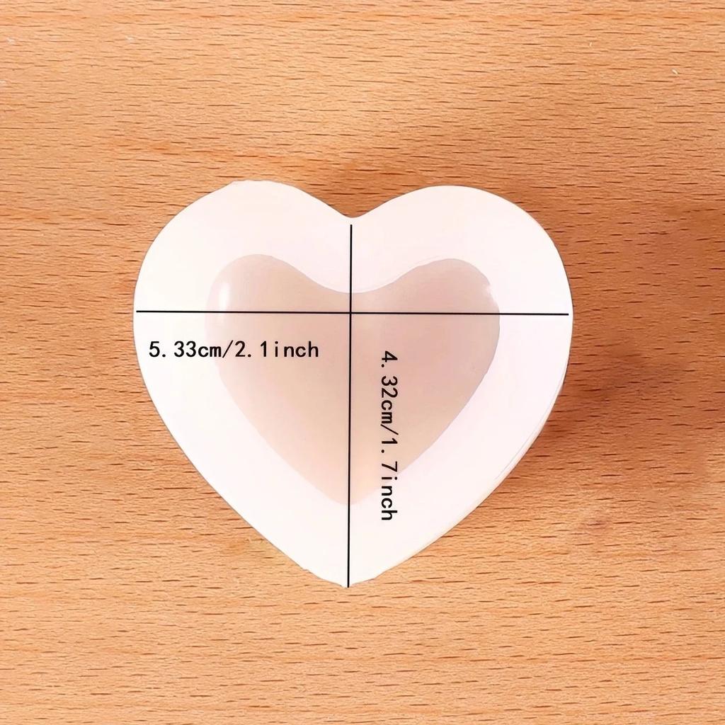 DIY Heart Shape Silicone Candle Mold Baking Cake Decoration 3D Handmade Soap Aromatherapy Soy Wax Epoxy Resin Chocolate Mould