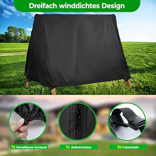 Yahbrra Garden Swing Cover 216x140x170cm Waterproof UV Resistant Universal Protective Cover
