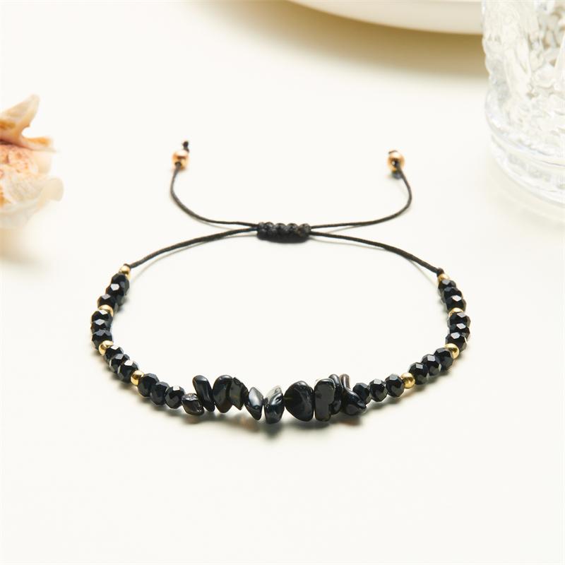 Natural Stone Gravel Chip Beads Bracelet Irregular Pink Crystal Amethysts Quartzs Bracelets Adjustable Wristbands For Women Men