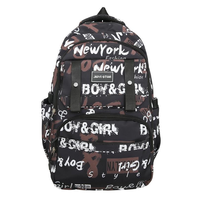 Trendy Graffiti Letter Style Neutral Large Capacity Student Backpack For Teens