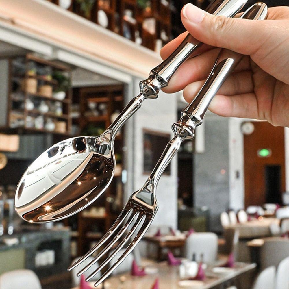 Mirror Polish Dessert Spoon Kits Shell Shape Dining Tableware Luxury Cutlery Set Home Kitchen