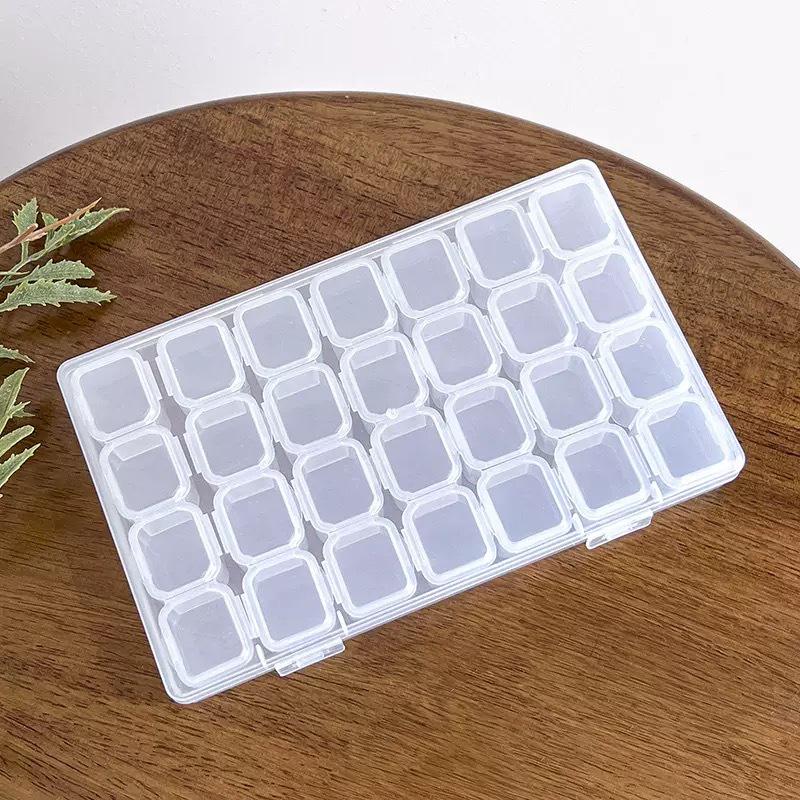 Transparent PP Storage Box with Lid for Small Parts and Jewelry