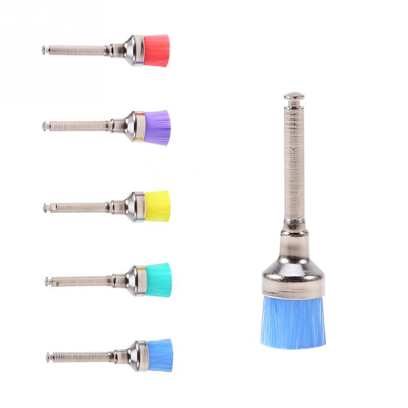 100pcs Polishing Brush Mixed Color Polisher Disposable Nylon Flat Polishing Polisher Brushes Tooth Polishing Brush Cleaning Brush Kit