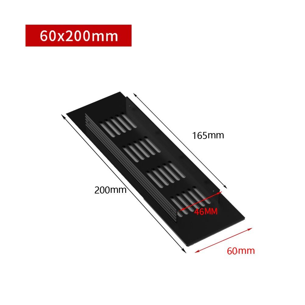 60mm Ventilation Grille Air Vent Grille Aluminum Alloy Black