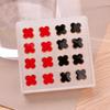 2025 Trendy Four-Leaf Clover Resin Stud Earrings for Women - Luxurious Niche Design