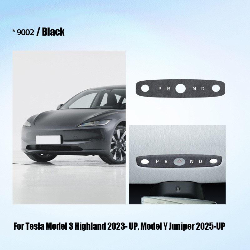 

Car Front Reading Light Panel Trim Sticker for Tesla Model 3 Highland 2025- Model Y 2025- Made of Alcantara Interior Accessories чёрный