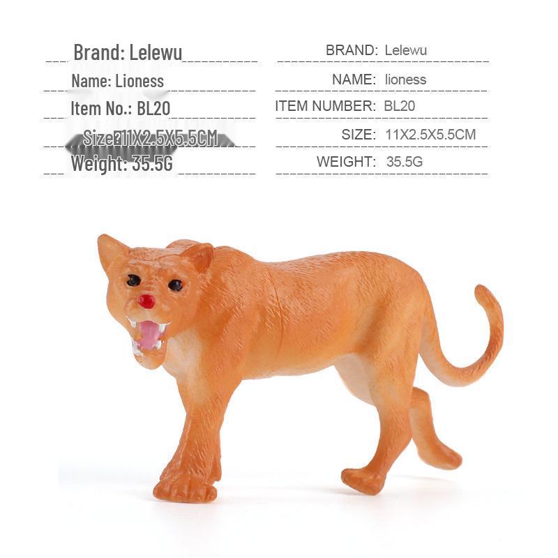 12-Piece Wild Animal Figurine Set: Hippo, Lion, Zebra, Rhino