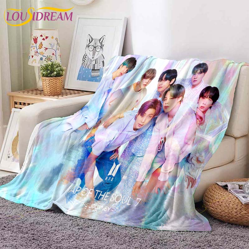 Newest Kpop Bangtan Boys Blanket Sofa Bed Blanket Super Soft Warm Blanket Cover Fleece Throw Blanket