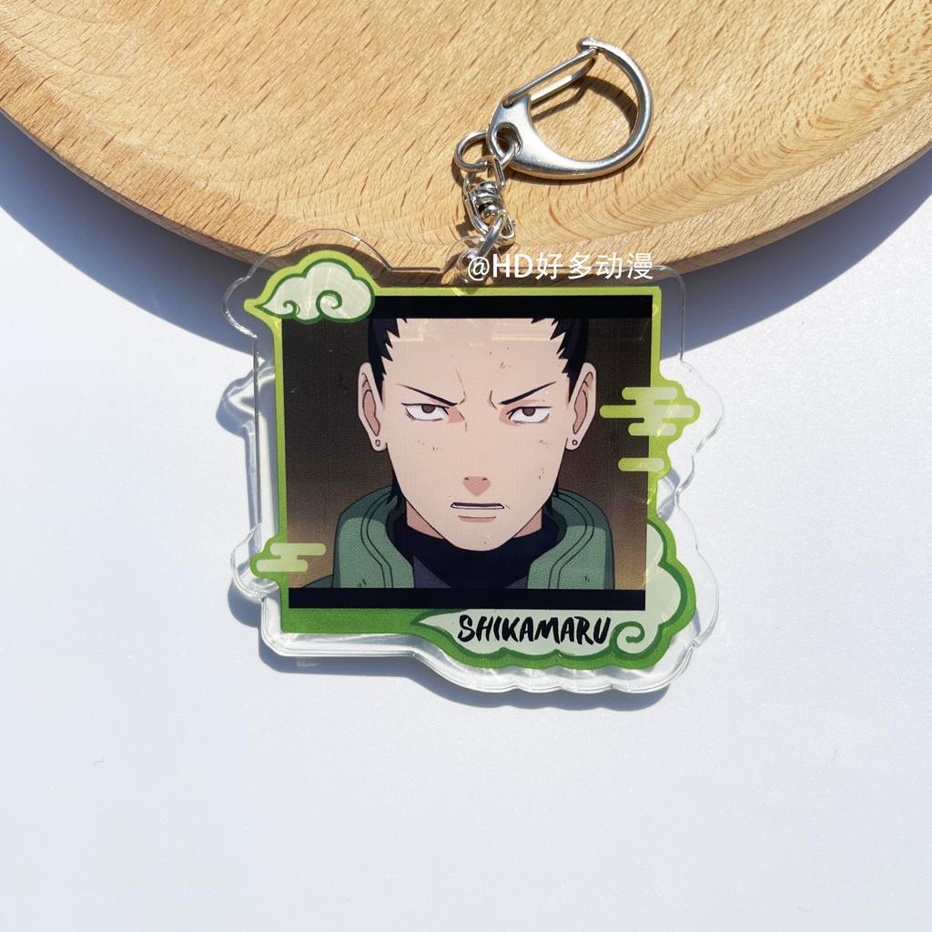 Anime Naruto Acrylic Keychain Accessaries Uzumaki Naruto Cartoon Keyring