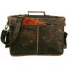 Herren 18" Retro Büffelleder Laptop Messenger Bag Büro Aktentasche