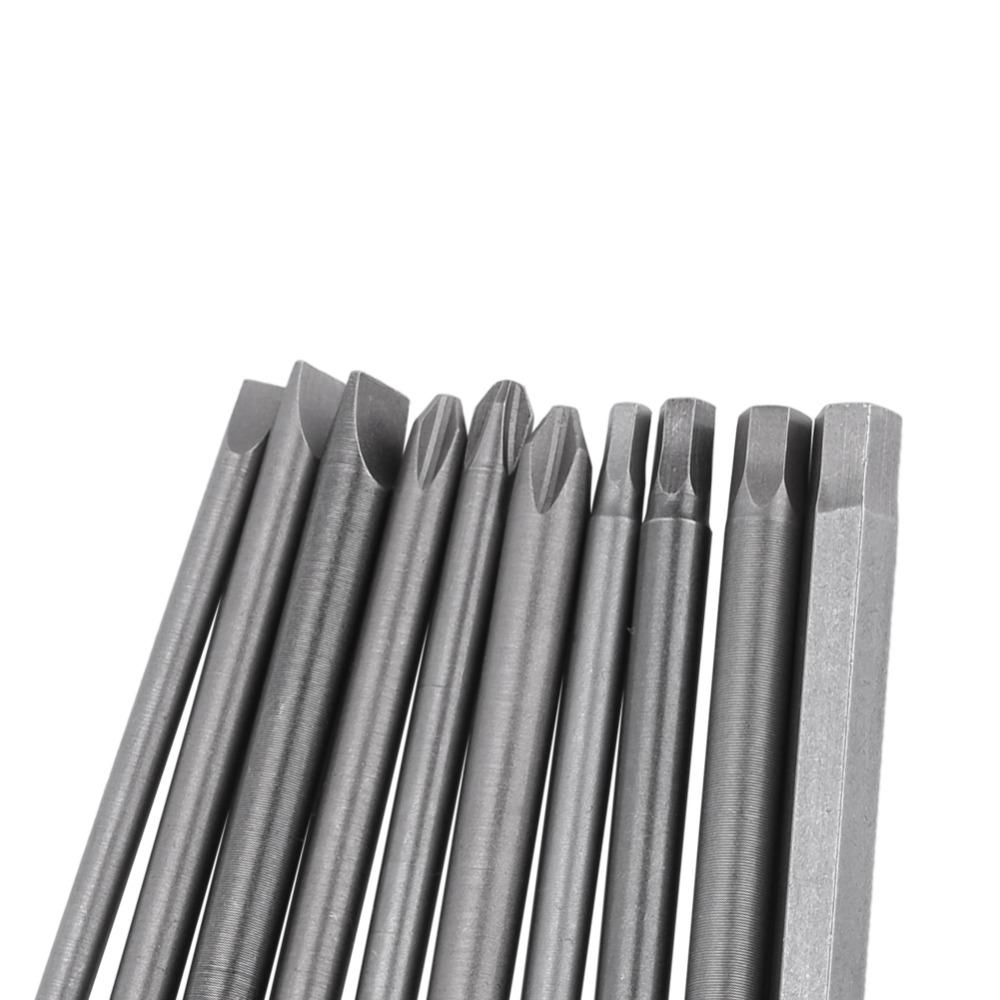 10pcs Magnetic Magnetic Screwdriver Bits 100mm Long Hex Shank Screwdriver Bits For Electric Drills