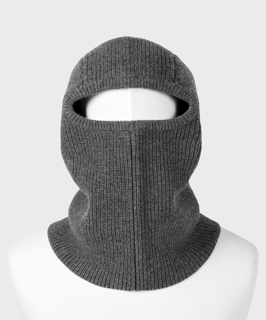 MUSINSA STANDARD Lambswool Full Face Knit Balaclava [Medium Grey]