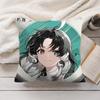 Jianxin Wuthering Waves Cushion Cover Silky Short Plush Invisible Zipper Dustproof Sofa Pillow Case For Home Decor