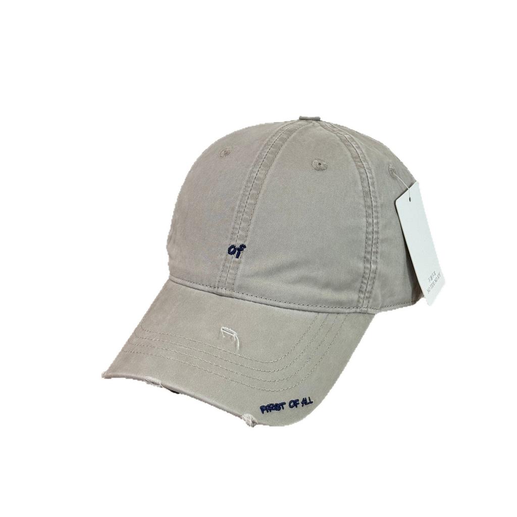 Fashion Hat of Embroidery Korean Retro Pure Cotton Senli Baseball Cap Men's Big Head Circumference Personality Hole Cap Women's Fashion Casual
